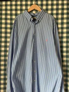 【美品】Ralph Lauren クラシックフィット ストライプシャツ LT