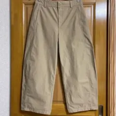 【ユニクロ 】ジャージーバレルレッグパンツ ベージュ L