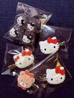 ハローキティ　前髪クリップ　ヘアアクセサリー　8個セット