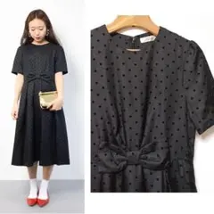 新品 Dot＆Stripes CHILD WOMAN ドットリボンワンピース