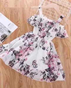 キッズ　女の子　フローラル　ベビー ドレス　花柄 80cm
