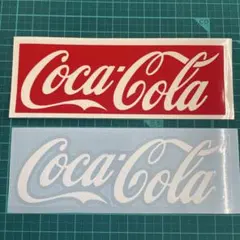 Coca-Cola ロゴ 転写式ステッカー 2枚セット