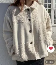 LOWRYS FARM パッチワークボアブルゾン　お値下げ中！