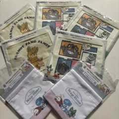 ポケモン 2024年コレクション くじ I賞タオルセット 5枚 F賞巾着2枚