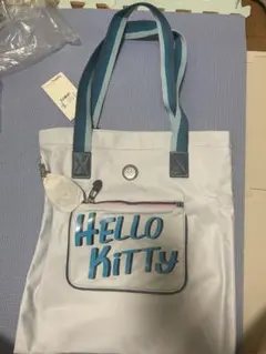 Hello Kitty トートバッグ ホワイト/ブルー