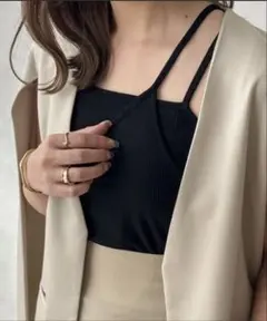 apres jour clair カップ付リブレイヤードキャミ　匿名発送