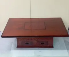 新品未使用】応接台 テーブル 花梨 カリン 応接テーブル 幅180 6尺