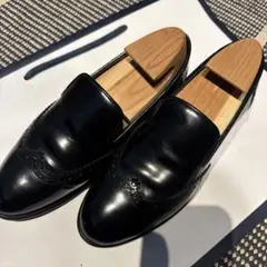 FABIO RUSCONI ブラック ローファー 36