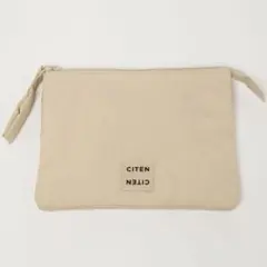 新品未使用 CITEN CITEN2ポケットポーチ ベージュ 母子手帳 通帳