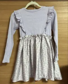 マジョリカ　ワンピース　130サイズ　ラベンダー色お花柄