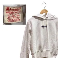【214】Champion Reverse Weave パーカー M ホワイト