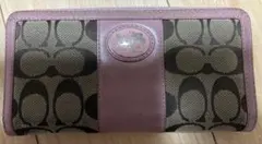 COACH シグネチャー ラウンドファスナー長財布