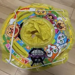 アンパンマン 浮き輪 足入れ 透明イエロー
