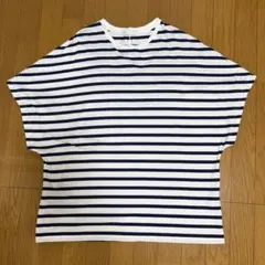 【NOBLE】ボーダービッグTシャツ ドルマンカットソー 綿100% 美品のサムネイル