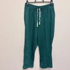 カジュアルパンツ 【2X】グリーン イージー ウエストゴム ゆったり ポケット無