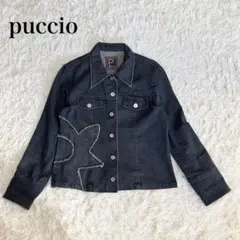 puccio デニムジャケット 花柄　個性的　ヴィンテージ　Gジャン　カジュアル