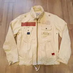 【案外美品】AVIREX ミリタリージャケット 春・秋物 Lサイズ イエロー