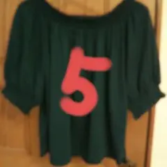 ⑤と⑥で３００円！earth深い緑のトップス✨