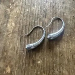 シルバー フープピアス