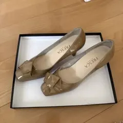 ✴︎FRESCA ベージュ リボン付き ハイヒール 24cm✴︎
