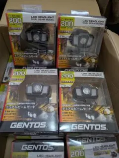 GENTOS GD-200R LEDヘッドライト USB充電式　4個セットのサムネイル