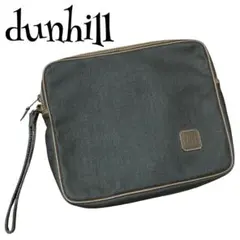 【高級】dunhill ダンヒル セカンドバッグ ブラウンPVC×レザー メンズ