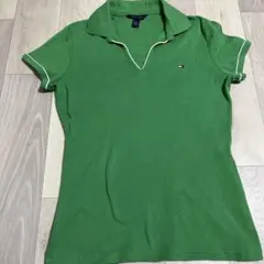 トミーヒルフィガー 半袖ポロシャツ 緑