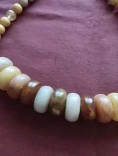 天然石風ビーズネックレス