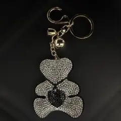 ベアー・熊・キーホルダー・キーチャーム・スワロフスキー風・ラインストーン