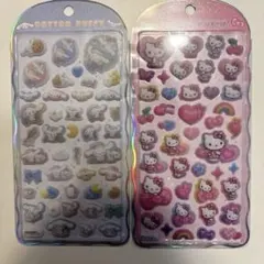 コットンパフィーシール　サンリオ　キティー　シナモロール