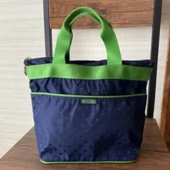 モスキーノ ダークネイビーナイロン トートバックのサムネイル