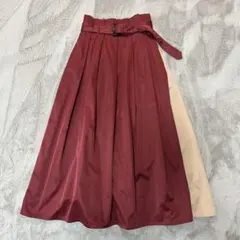 処分 AUNT MARIE'S アントマリーズ バイカラー ハイウエストスカートのサムネイル