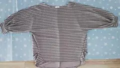 a.v.v ストライプ バルーン袖 Tシャツ