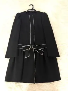 美品 RED VALENTINO コート アウター ノーカラー 高級 ウール VALENTINO - VALENTINO ヴァレンティノ コート（その他） 40(M位) 赤