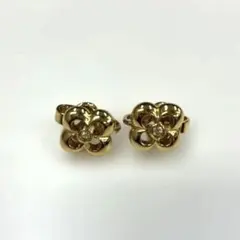 【美品】NINA RICCI ニナリッチ イヤリング フラワーモチーフ ゴールド