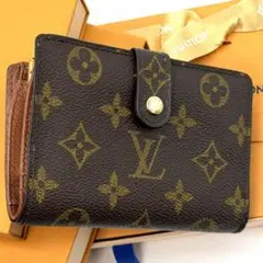 新型★超美品★ルイヴィトン ヴィエノワ モノグラム 二つ折り財布 がま口財布 イニシャルなし♪ルイヴィトン ヴィエノワ モノグラム 二つ折り財布