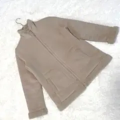 ユニクロ (L) リバーシブルボアジャケット ブルゾン フリース スタンドカラー