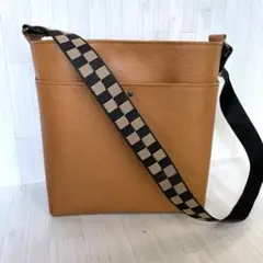 ハンドメイド　ライトブラウントートバッグ ボトルホルダー付き