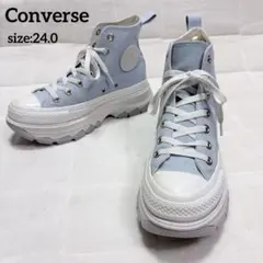Converse トレックウェーブ ハイカットスニーカー ペールブルー 24
