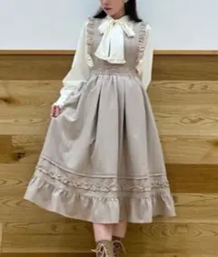 axes femme アクシーズファム エプロン レトロ ジャンスカ ワンピース