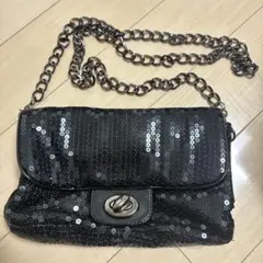 moussy スパンコール 黒 ショルダーバッグのサムネイル