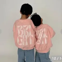 RRmoment RRM 完売品　ピンク ピグメントトレーナー 110cm