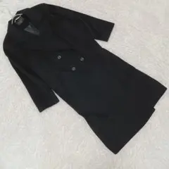 ウール100％ ESAV (9) ダブルブレストロングコート 高級感 オンワード