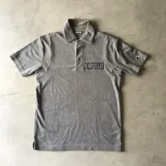 champion チャンピオン　ポロシャツ　グレー　パイル生地　胸ロゴ