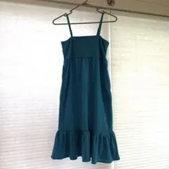 キッズ 130 ビームス　ノースリーブワンピース ターコイズブルーのサムネイル