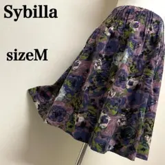 Sybilla シビラ 上質ウール混フラワープリント フレアスカートのサムネイル