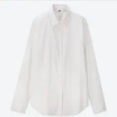 ユニクロ UNIQLO スーピマコットンストレッチシャツ 長袖 ホワイト XL