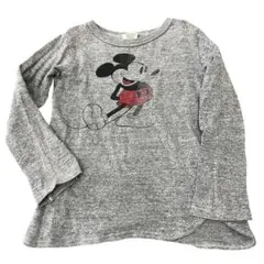 デニムダンガリー　ディズニー　ミッキーロンT グレー