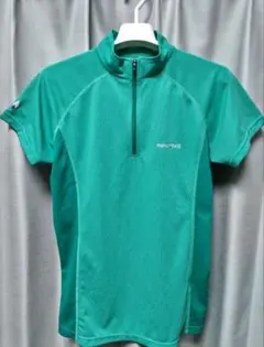 モンベル　クール ハーフスリーブジップシャツ レディース 　グリーン系