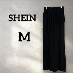 SHEIN 【M】 ワイドパンツ ブラック
